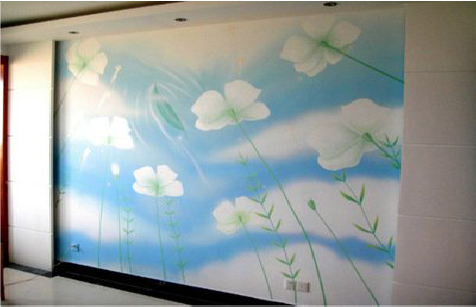 赤壁画墙绘怎么画好白云的蓬松感？