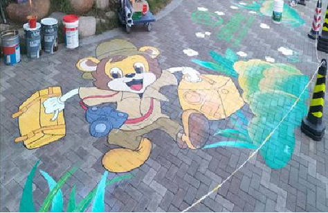 赤壁夏季画地面彩绘会遇到的问题