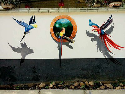 赤壁视觉错位-3D墙绘设计