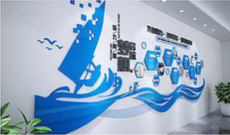 赤壁海浪主题文化墙如何设计？