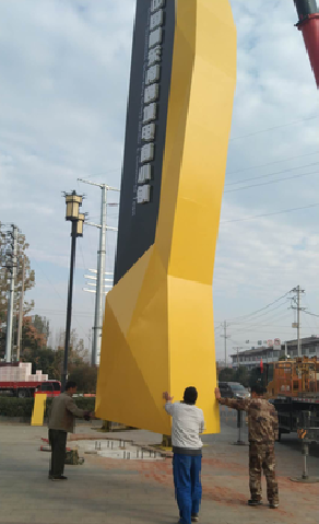 赤壁标识标牌的安装方法。