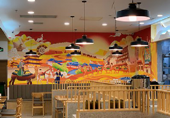 赤壁商业空间彩绘介绍。