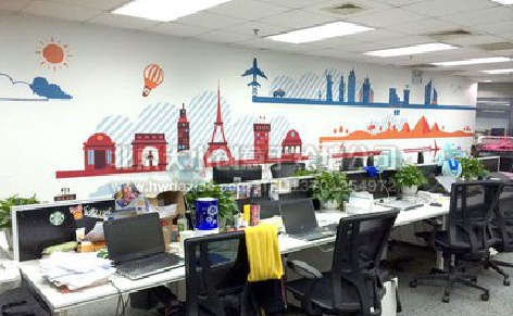 赤壁教你设计办公室墙绘的方法。