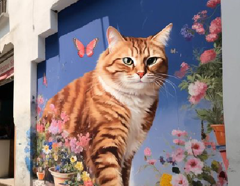 赤壁自己绘制有个性的手绘墙